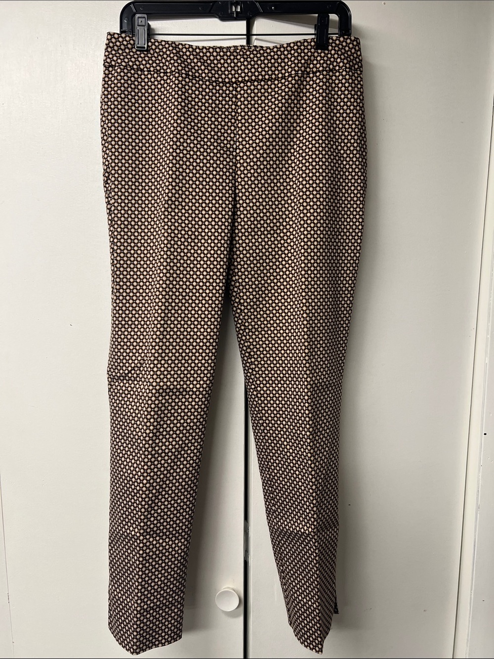 Renuar Black, Orange and Cream Stretch Pants.